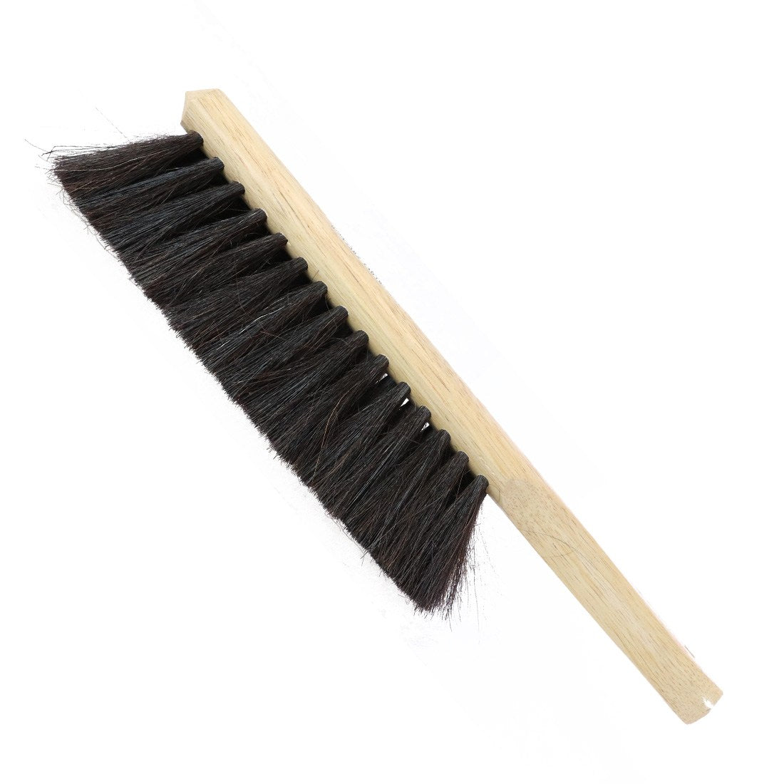NICE Horsehair Fine Bristle Dust Brush - Tilted Left Side View