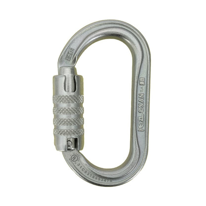 Petzl OXAN Triact-Lock Steel Carabiner Back View