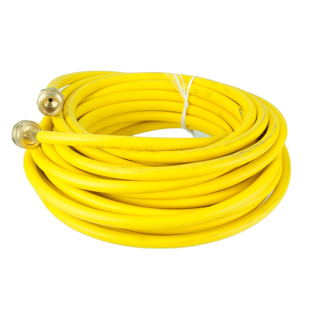 Pulex Add-On Hose for Hydro Cart - 100 Foot - Color Yellow - Fitting Detached Right Side View