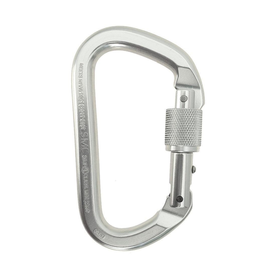 SMC Locking Aluminum D-Shape Carabiner Front View
