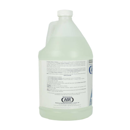 American Building Restoration X-19 Glass Cleaner and Restorer Instruction Decal Left Side View