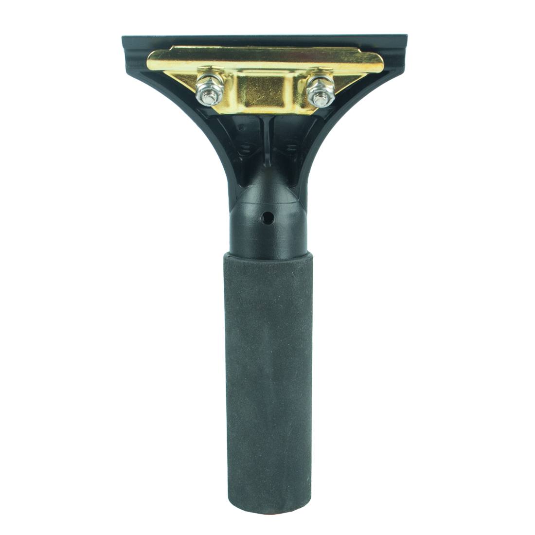 Ettore Brass Ledge-Eze Squeegee Handle Upright Back View