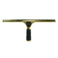 Ettore Complete Quick Release Brass with Rubber Grip Squeegee Front View