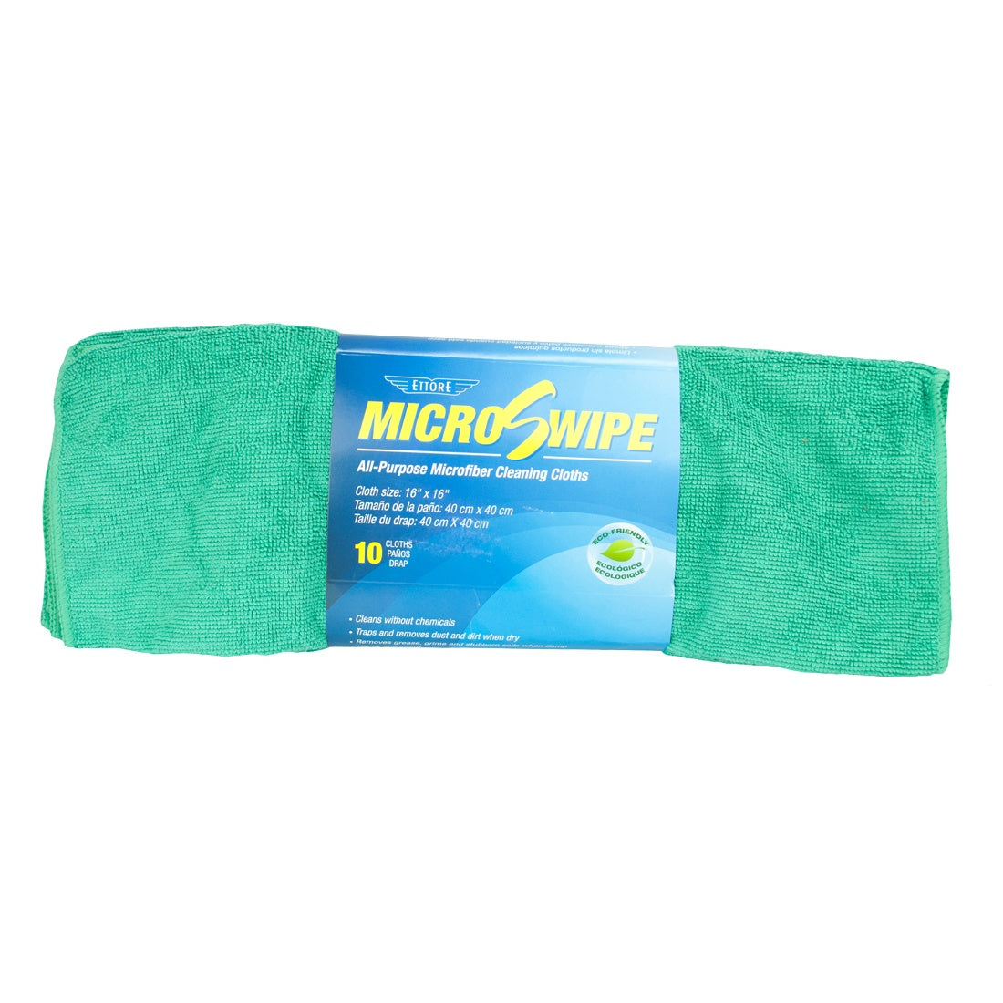 Ettore MicroSwipe Towel Green 10 Pack Front View