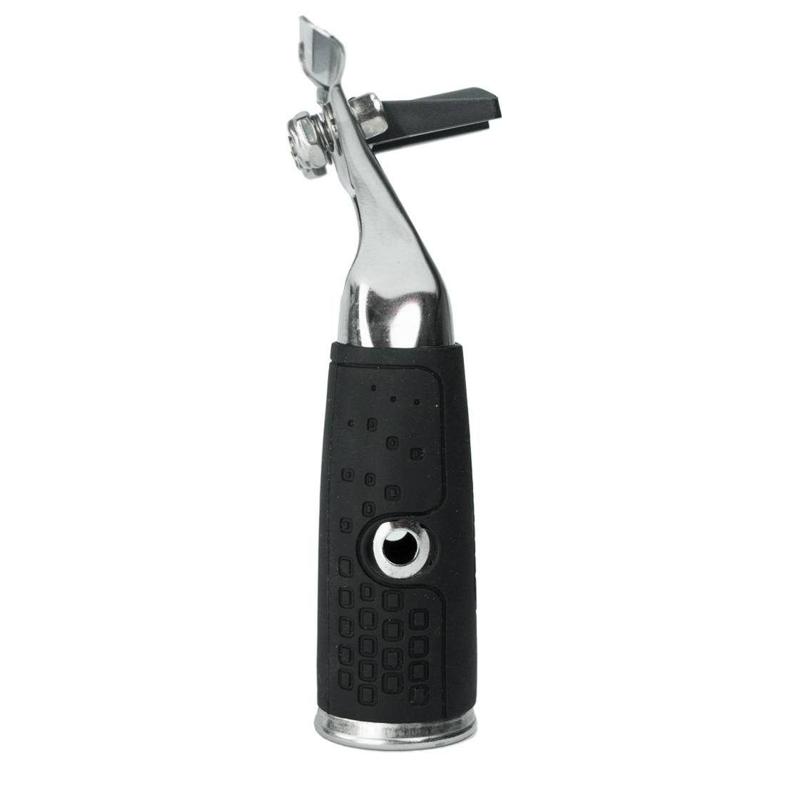 Ettore Quick Release Stainless Steel with Rubber Grip Squeegee Handle Clip Released Upright Left Side View