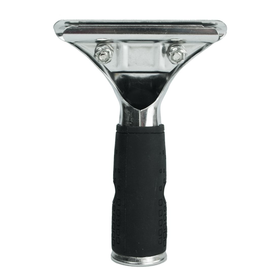 Ettore Quick Release Stainless Steel with Rubber Grip Squeegee Handle Upright Back View