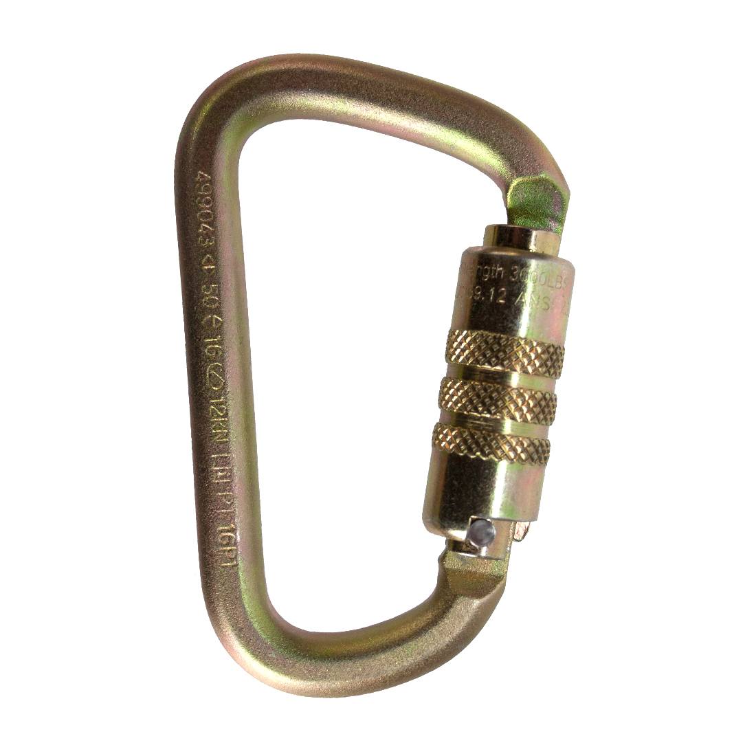 Liberty Mountain ANSI Modified D Carabiner - Triple Lock - Right Side View
