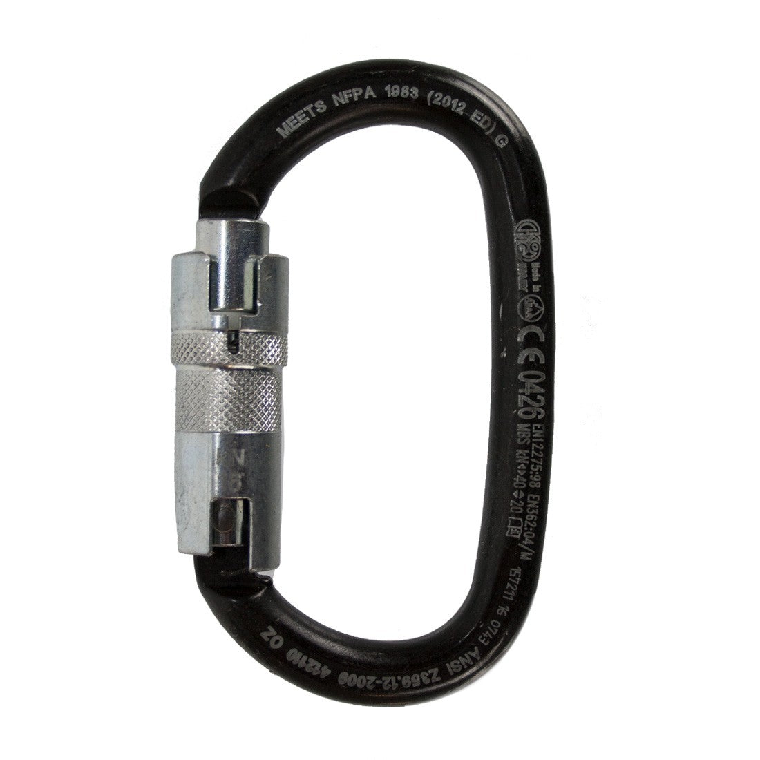 Liberty Mountain ANSI Steel Carabiner Triple Lock - OVALONE - Left Side View