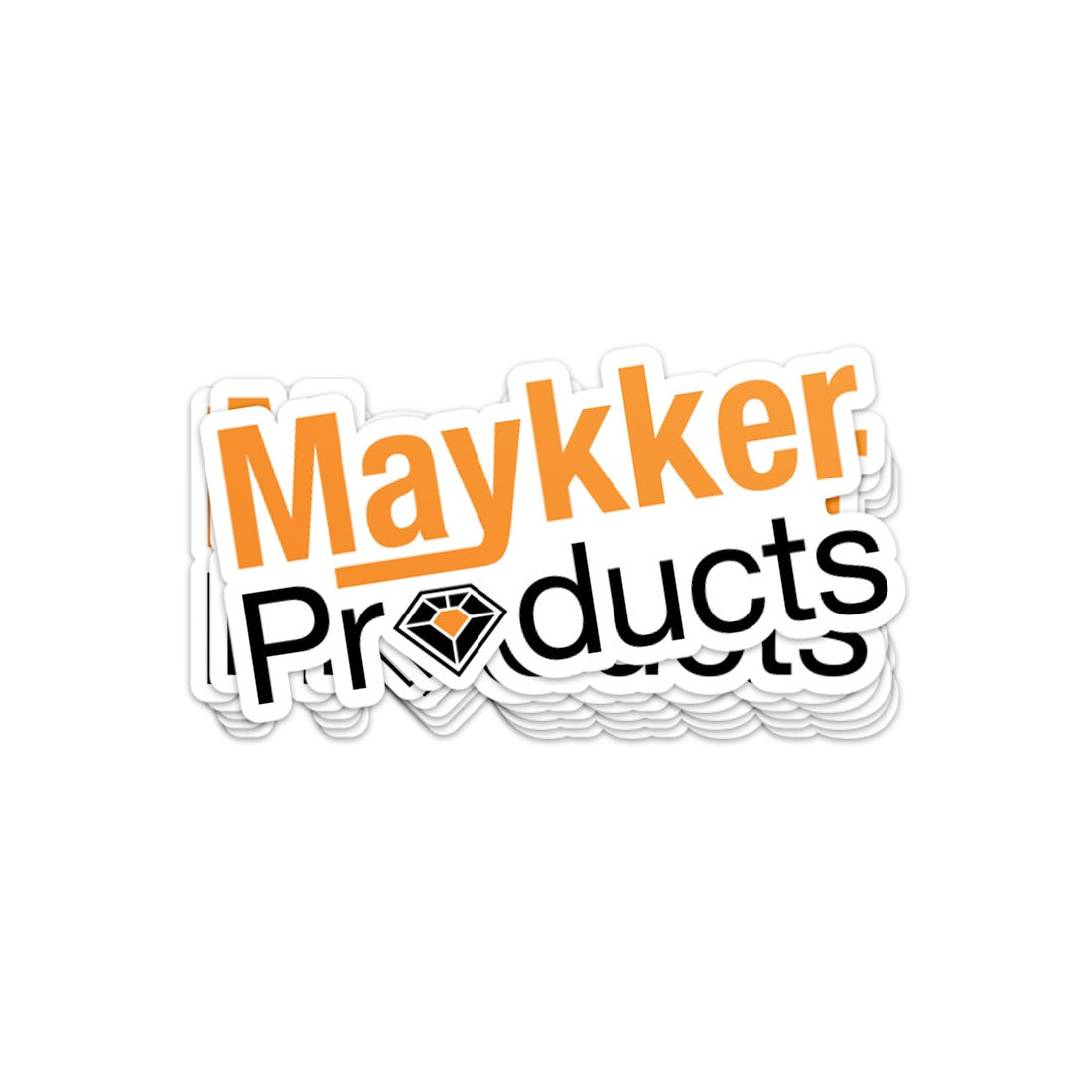 Maykker Stickers White Sticker Stack View