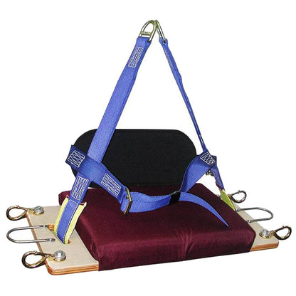 MIO Two Point Suspension Chair - Industrial - Padded Seat Board - Right Angle View