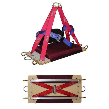 MIO Four Point Suspension Chair - Industrial - Padded Bosun Chair - Front View (Top) Bottom View (Bottom)