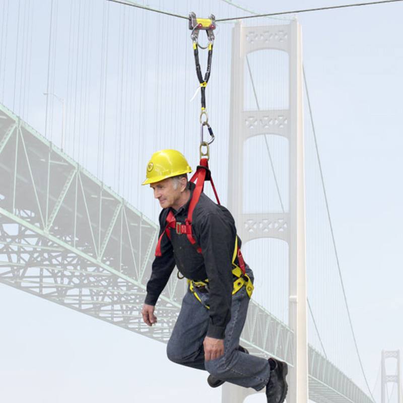 MIO Bi-Directional Rope Grab for Single-Span - Horizontal and Angled Hanging View