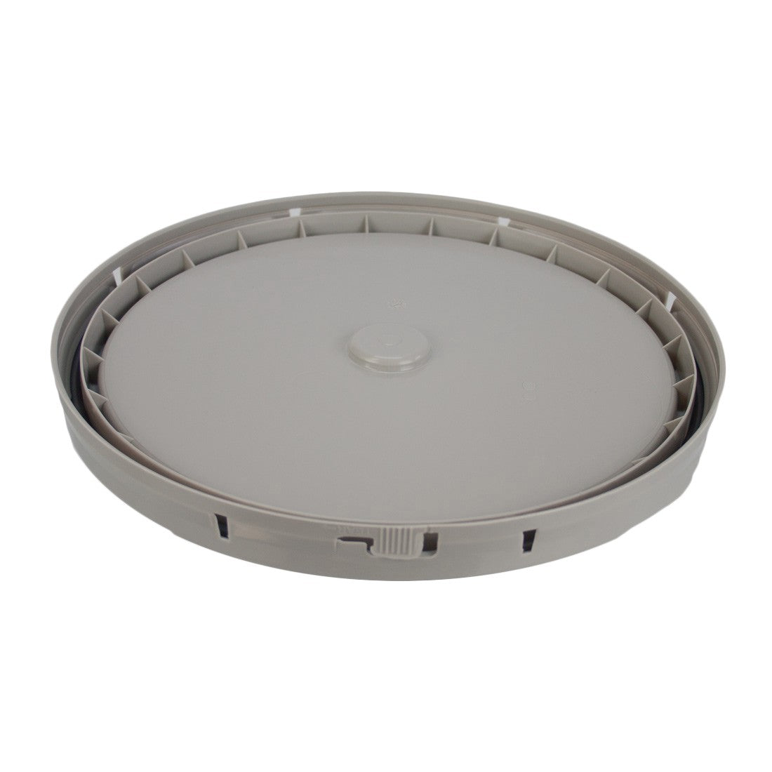 NICE Round Bucket Gray Lid Bottom View