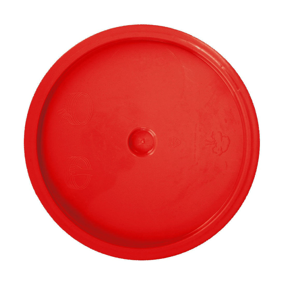 NICE Round Bucket Lid Red Front View