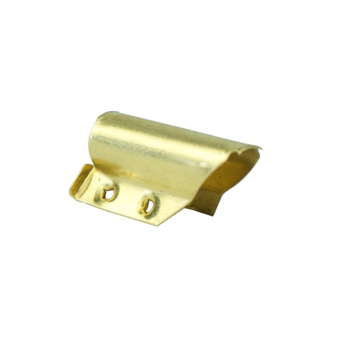 Pulex Brass Clips - Pack of 100 - Single Clip Angled Right Side View
