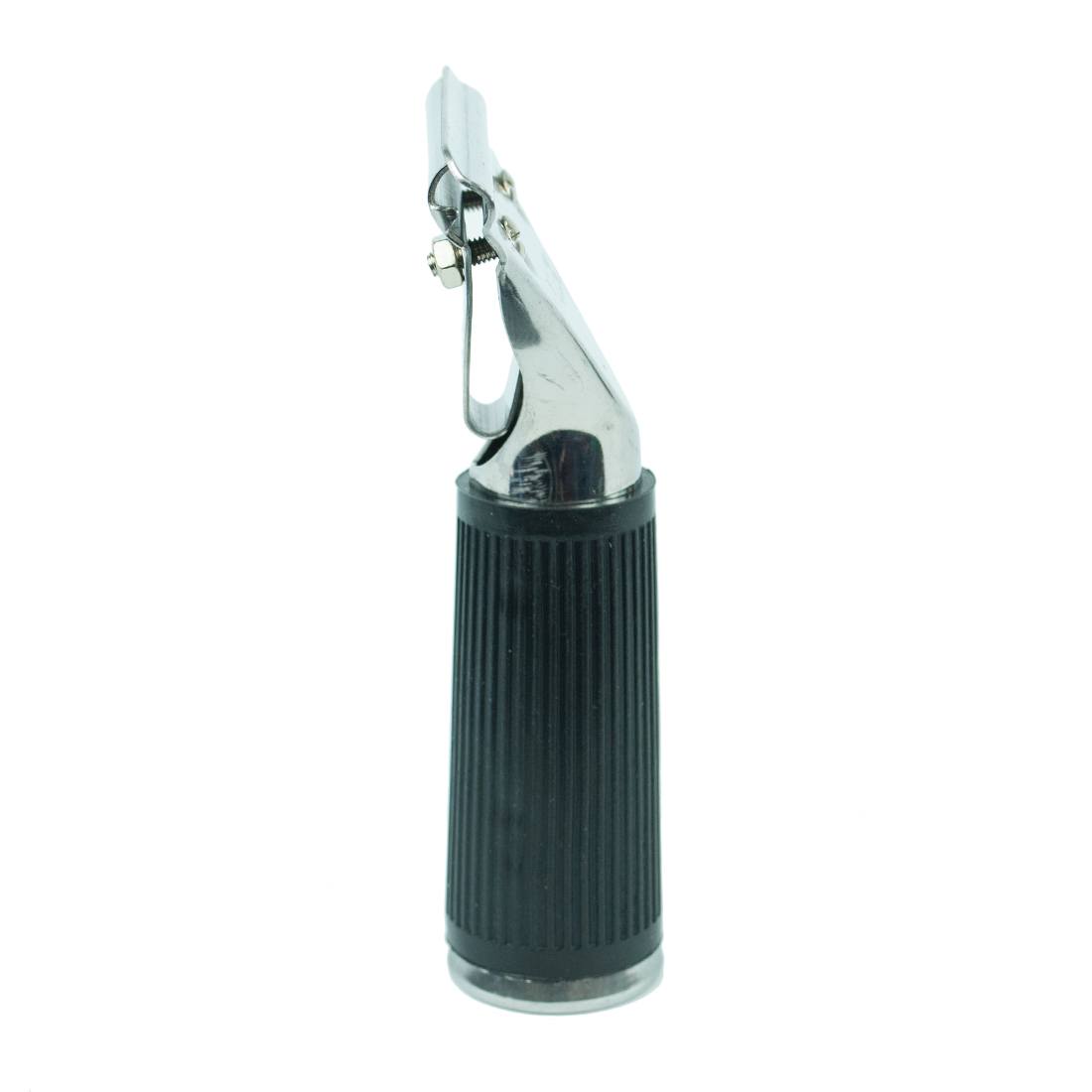 Pulex Stainless Steel Squeegee Handle with Rubber Grip - Left Side View