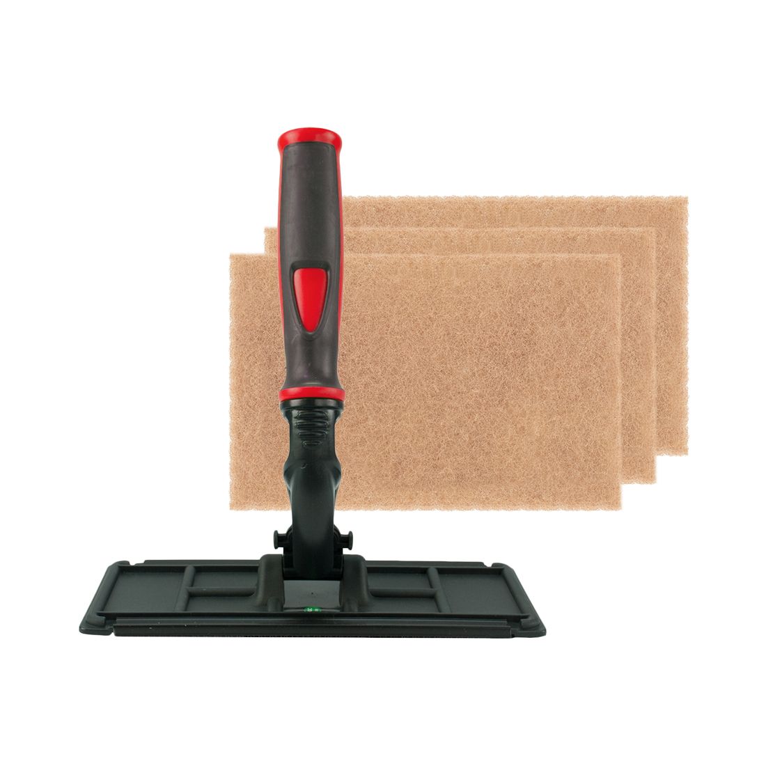 SteveO's Techno Pad Kit Red - Walnut Scrub Pad Full View