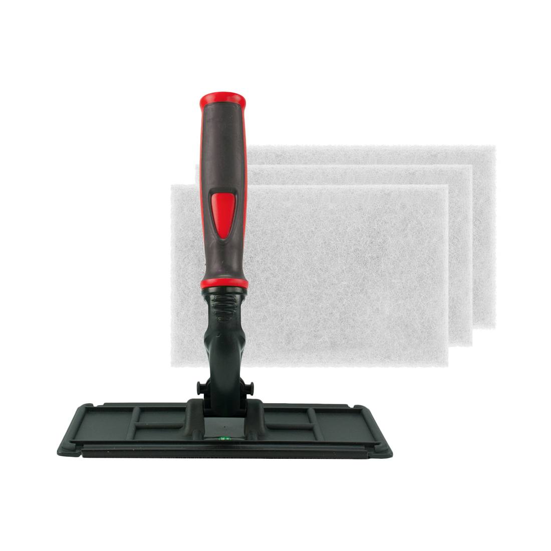SteveO's Techno Pad Kit Red - White Scrub Pad Full View