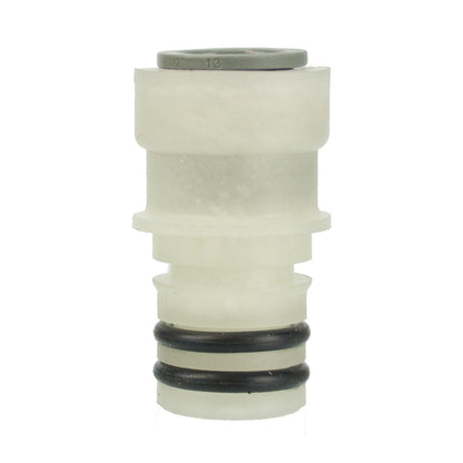 RHG Hose Barb Straight 1/2 Inch JG to 3/4 Inch - Inverted Front View