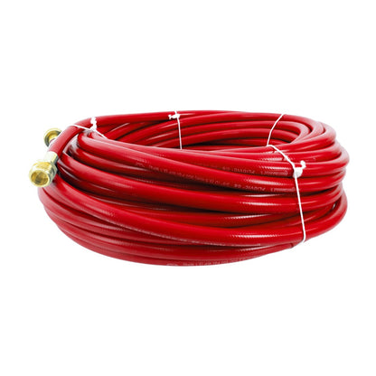 Pulex Add-On Hose for Hydro Cart - 100 Foot - Color Red - Fitting Detached Right Side View