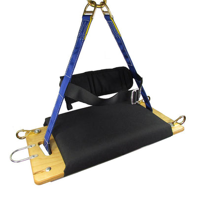 Sky Genie 2 Point Suspension Chair - with Cushion and Snaps - Angled Front View