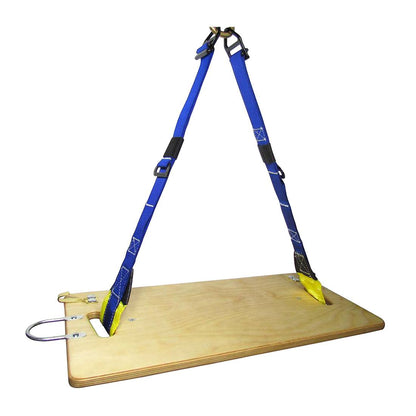 Sky Genie 2 Strap Descent Chair - Angled Front View with Carabiner