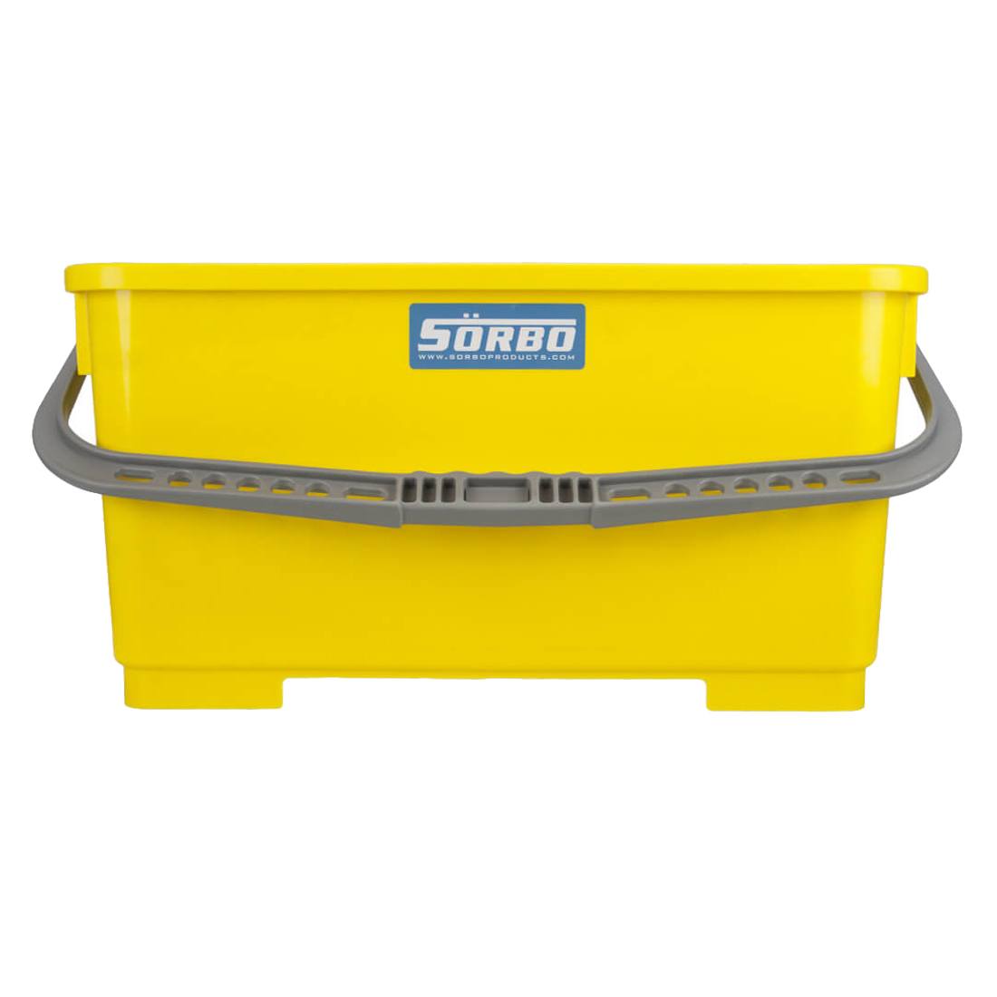 Sörbo Bucket with Clips for Squeegee and Washer for Leif Cart - 18 Inch - Front View