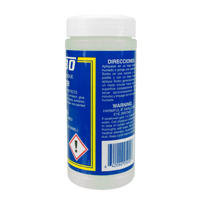 Sorbo Hard Stain Remover Solution - 5oz- Warning Decal Right Side View