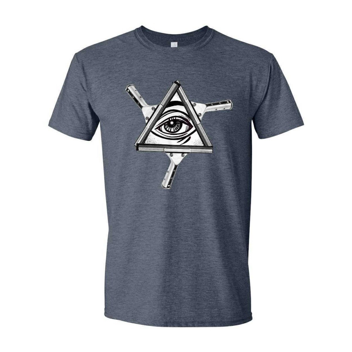 Squeegee Life Sacred Eye Design T-Shirt Front View