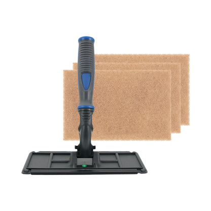 SteveO's Techno Pad Kit Blue - Walnut Scrub Pad Full View