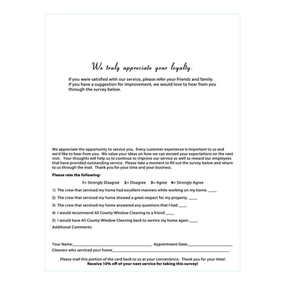 Thank You Card Inside View