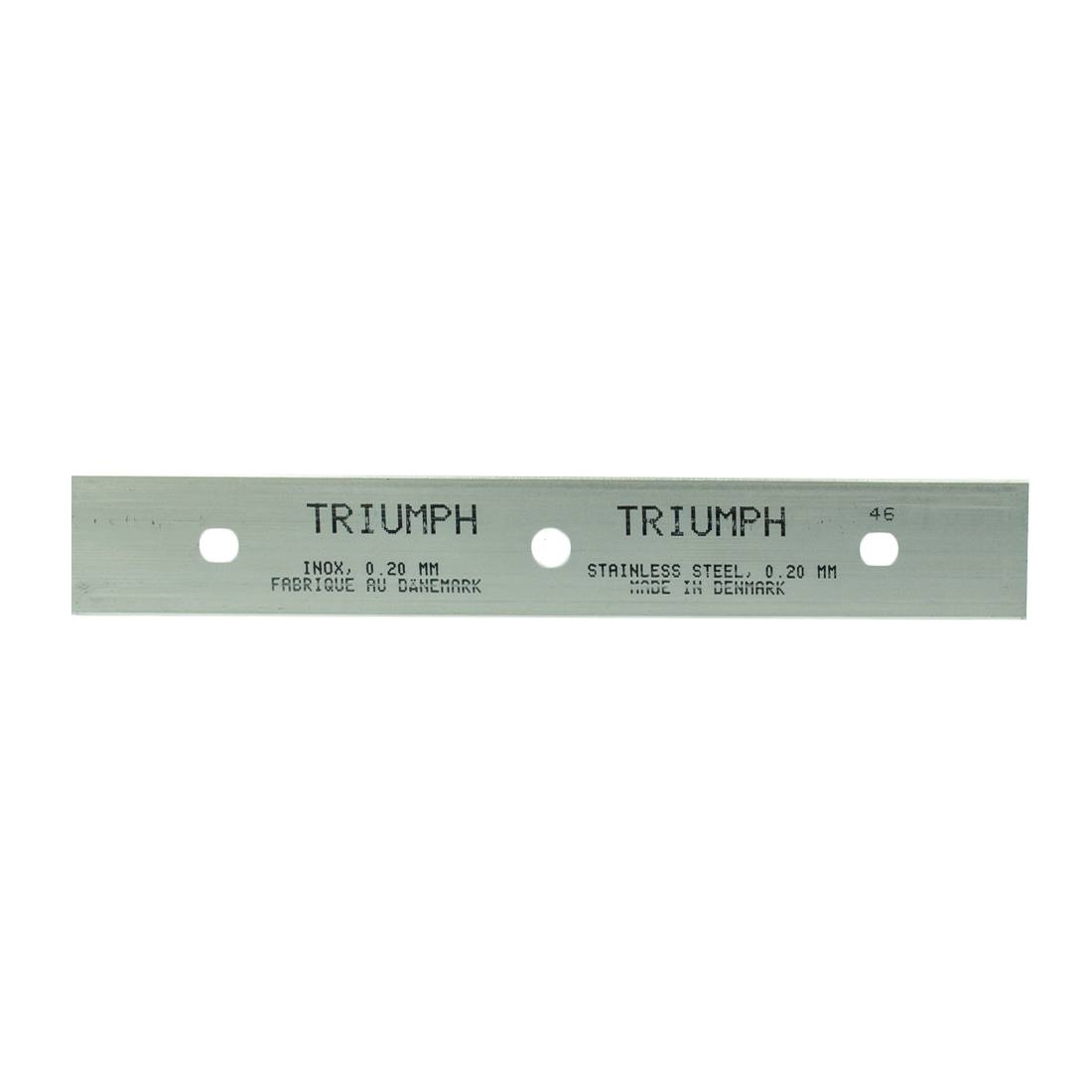 Triumph Stainless Steel Blades 25 Pack - 6 Inch - Single Blade Front View
