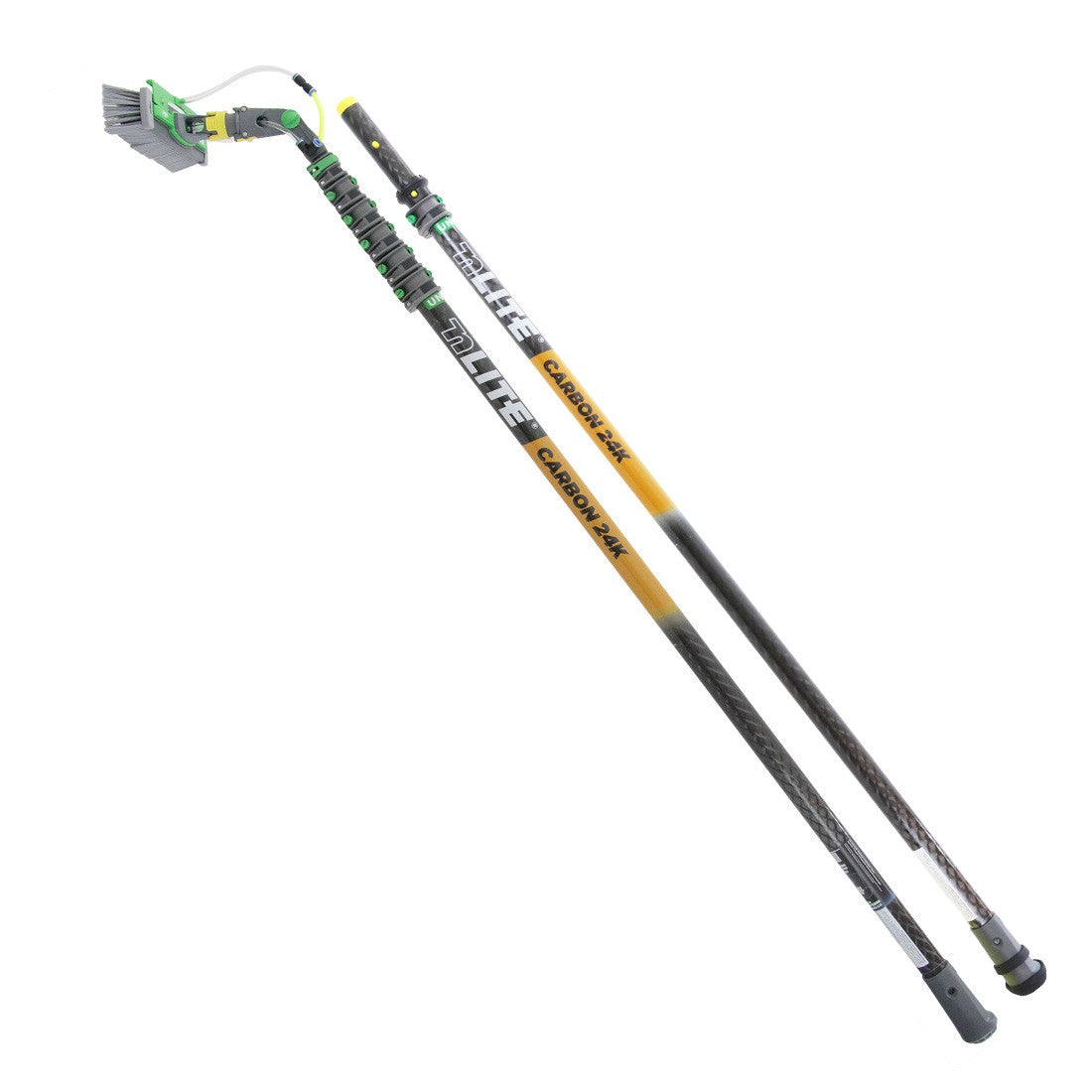 Unger nLite Carbon 24K Water Fed Pole Kit 38.5 Foot - 11 Inch Powerbrush Full View