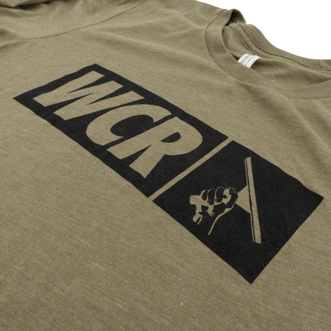 WCR T-Shirt Military Green Detail View