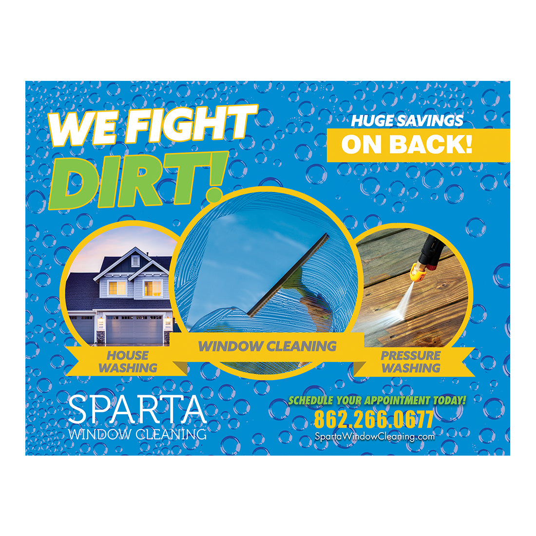 We Fight Dirt Design Suite - Postcard Large - Front View