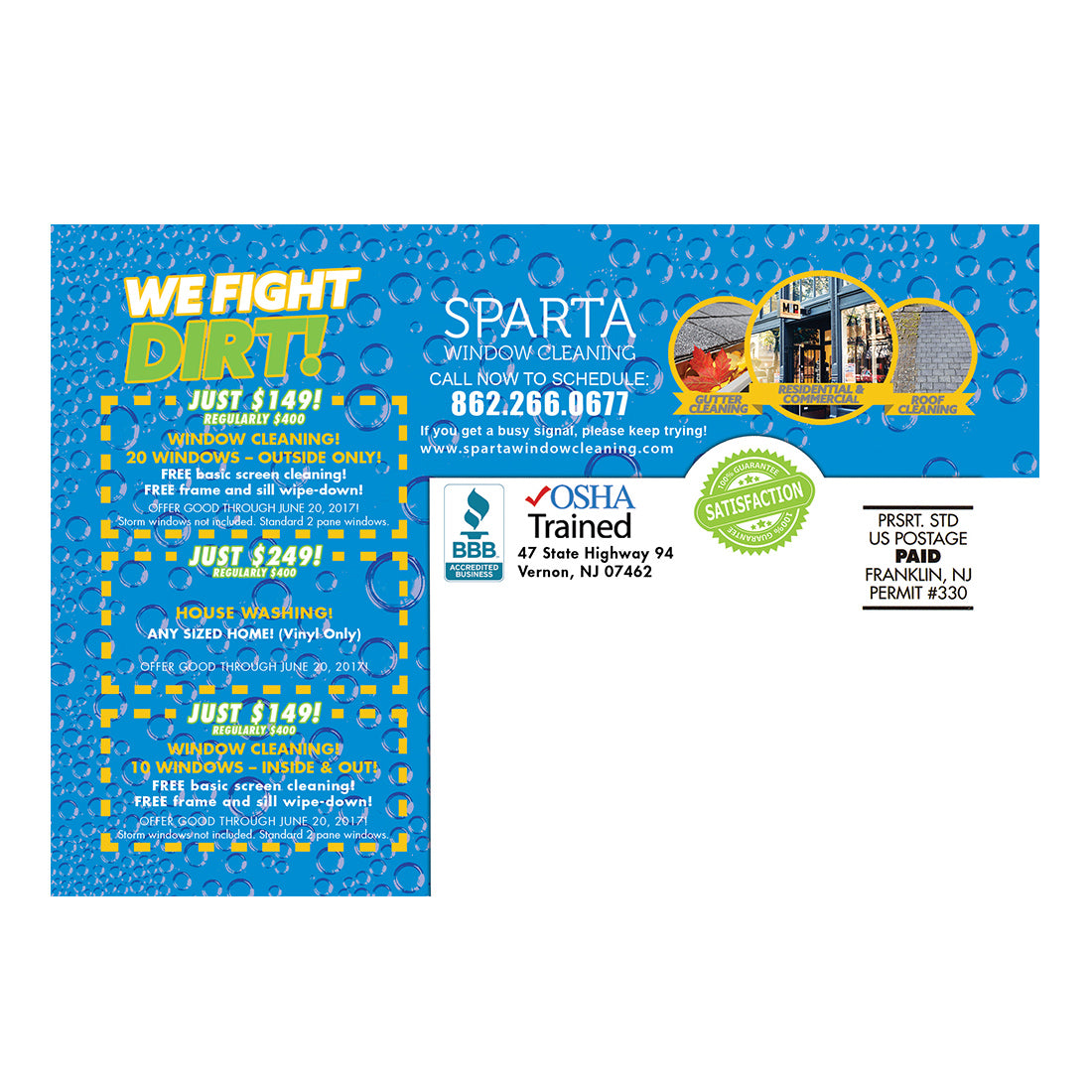 We Fight Dirt Design Suite - Postcard Small - Back View