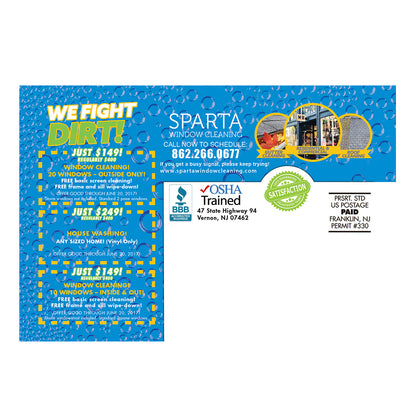 We Fight Dirt Design Suite - Postcard Small - Back View