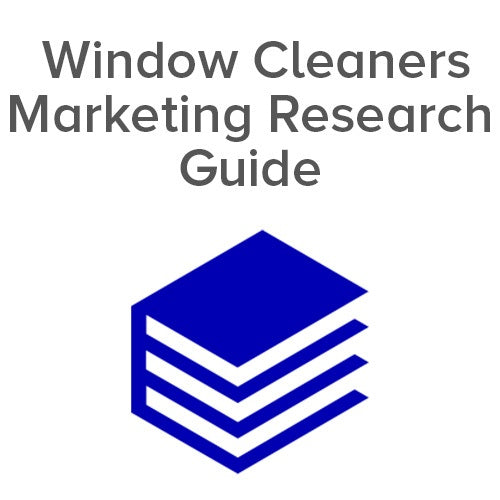 Window Cleaners Marketing Research Guide Blue Book Front View