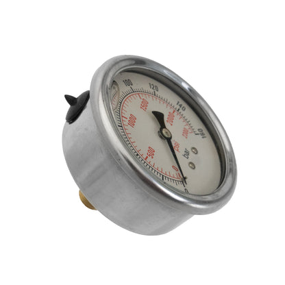World Enterprise Liquid Pressure Gauge Right Oblique Angle View