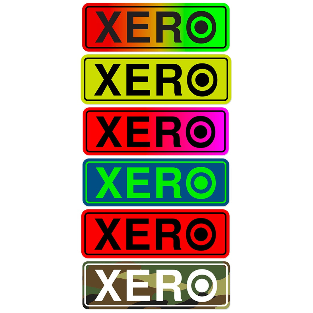 XERO Sticker 6 Pack Front View