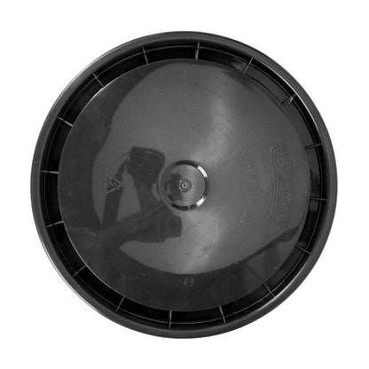 World Enterprises Round Bucket Lid Black Front View