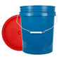 World Enterprises Round Bucket Set Chevron Bucket Color With Red Secondary Color Lid Set View