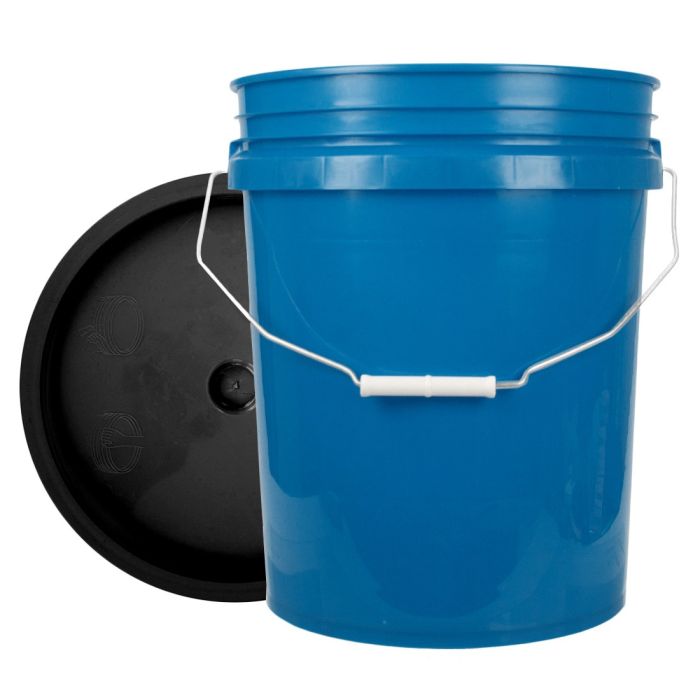 World Enterprises Round Bucket Set Chevron Bucket Color With Black Secondary Color Lid Set View