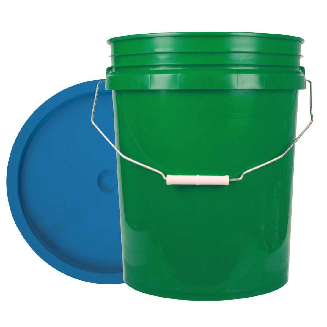 XERO Round Bucket Set Green and Chevron Full View
