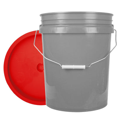 World Enterprises Round Bucket Gray Front View