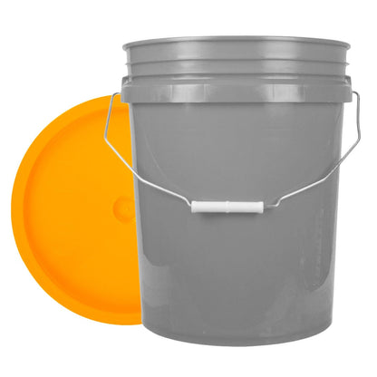 World Enterprises Round Bucket Gray Front View