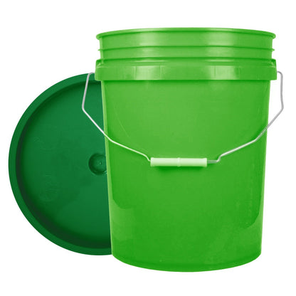 World Enterprises Round Bucket Lime Green Front View