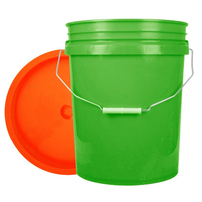 World Enterprises Round Bucket Lime Green Front View