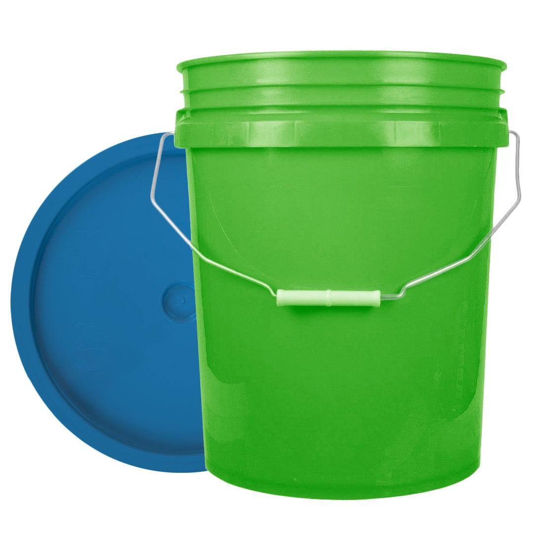 XERO Round Bucket Set Lime Green and Chevron Full View