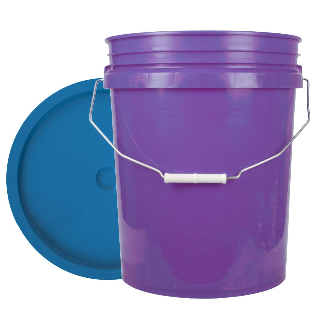XERO Round Bucket Set Purple and Chevron Full View